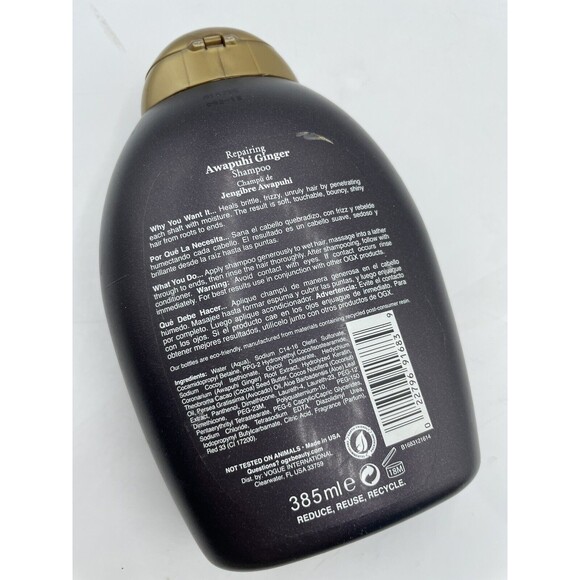 OGX Repairing Awapuhi Ginger Shampoo 13 Oz Sulfate Free Bs279 - Picture 5 of 16